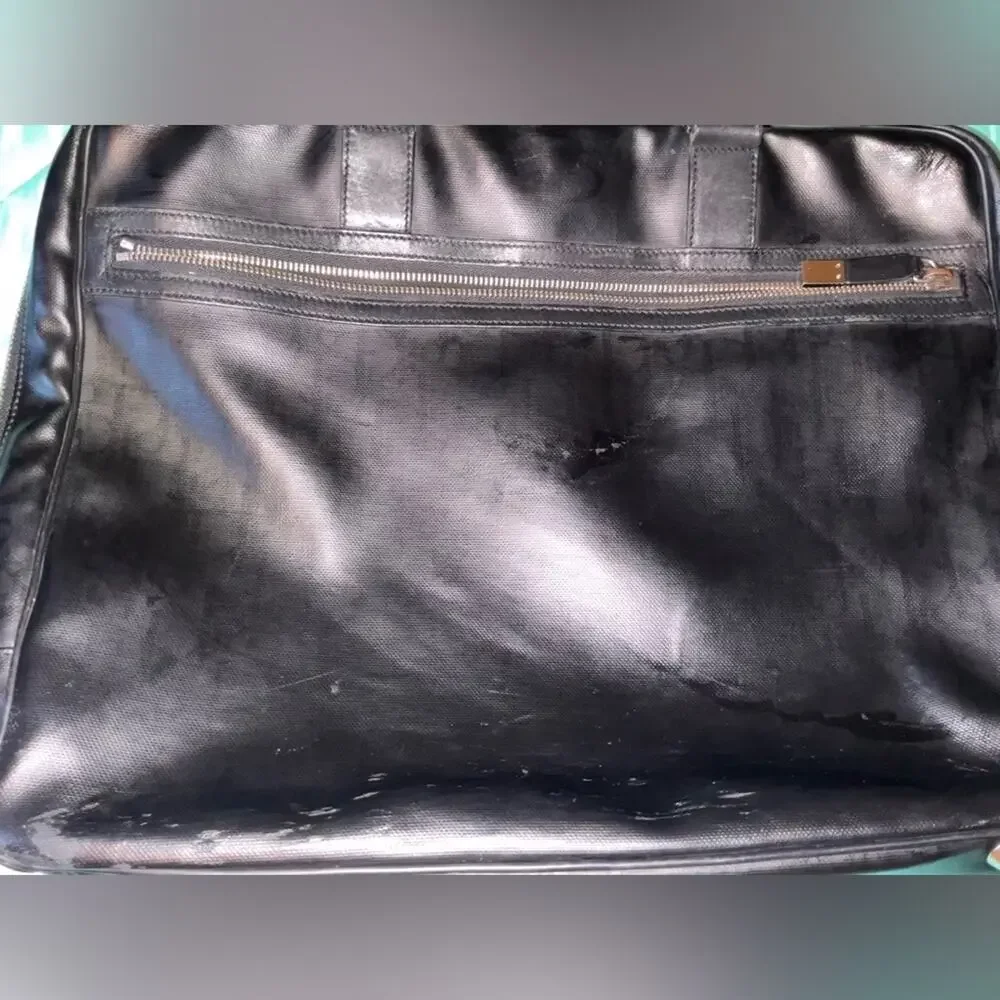Dior Homme Oblique Coated Canvas Briefcase Black Authentic Italy AS-IS Project